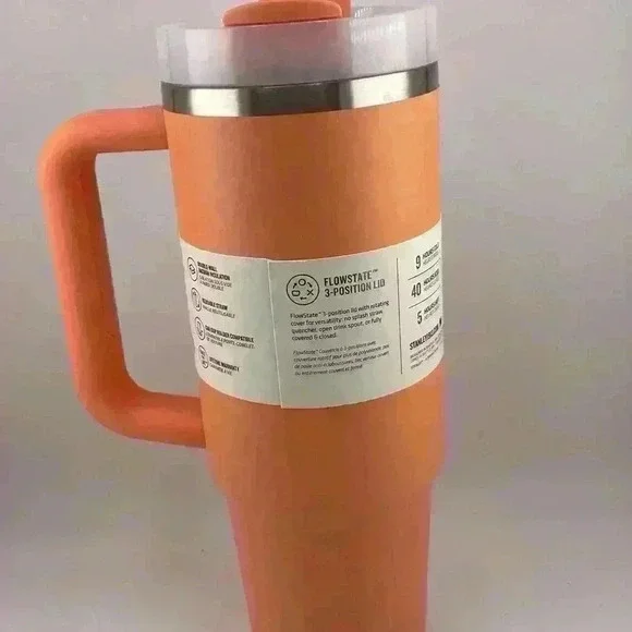stanley Quencher Tumbler 30 oz Nectarine coral Color - Picture 3 of 8